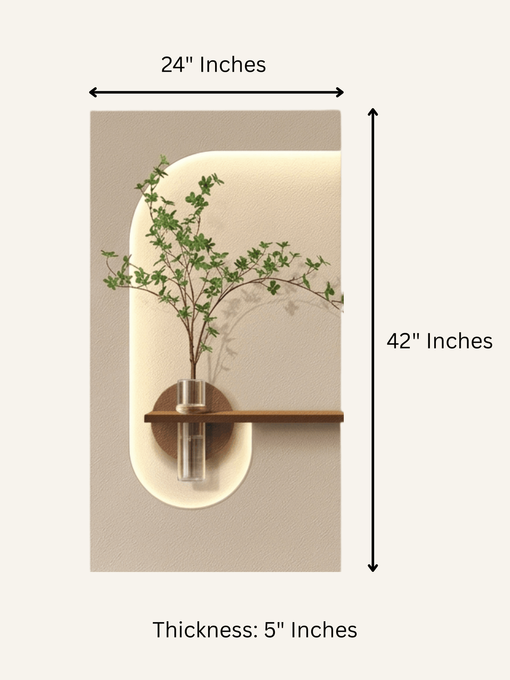 Ryvon LED Wall Decor Brown