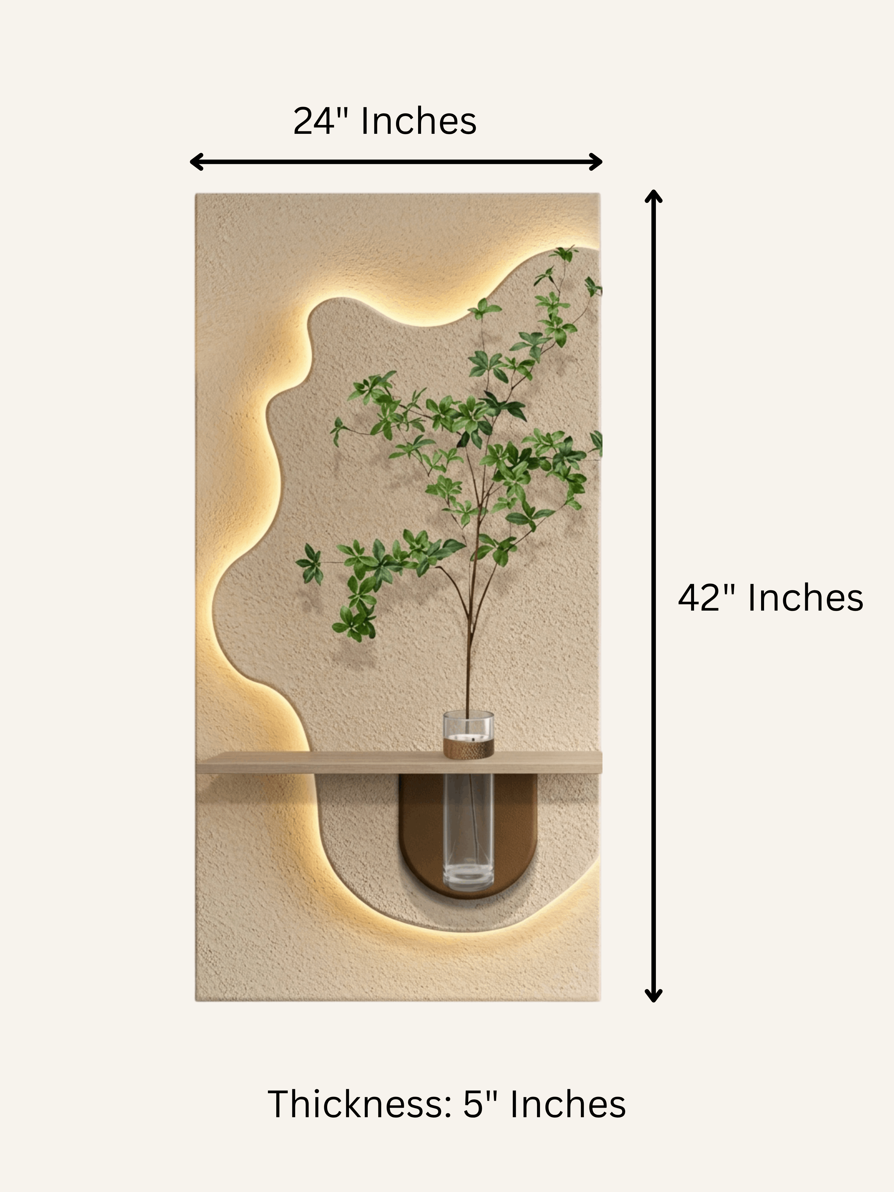 Glynx LED Wall Decor Brown