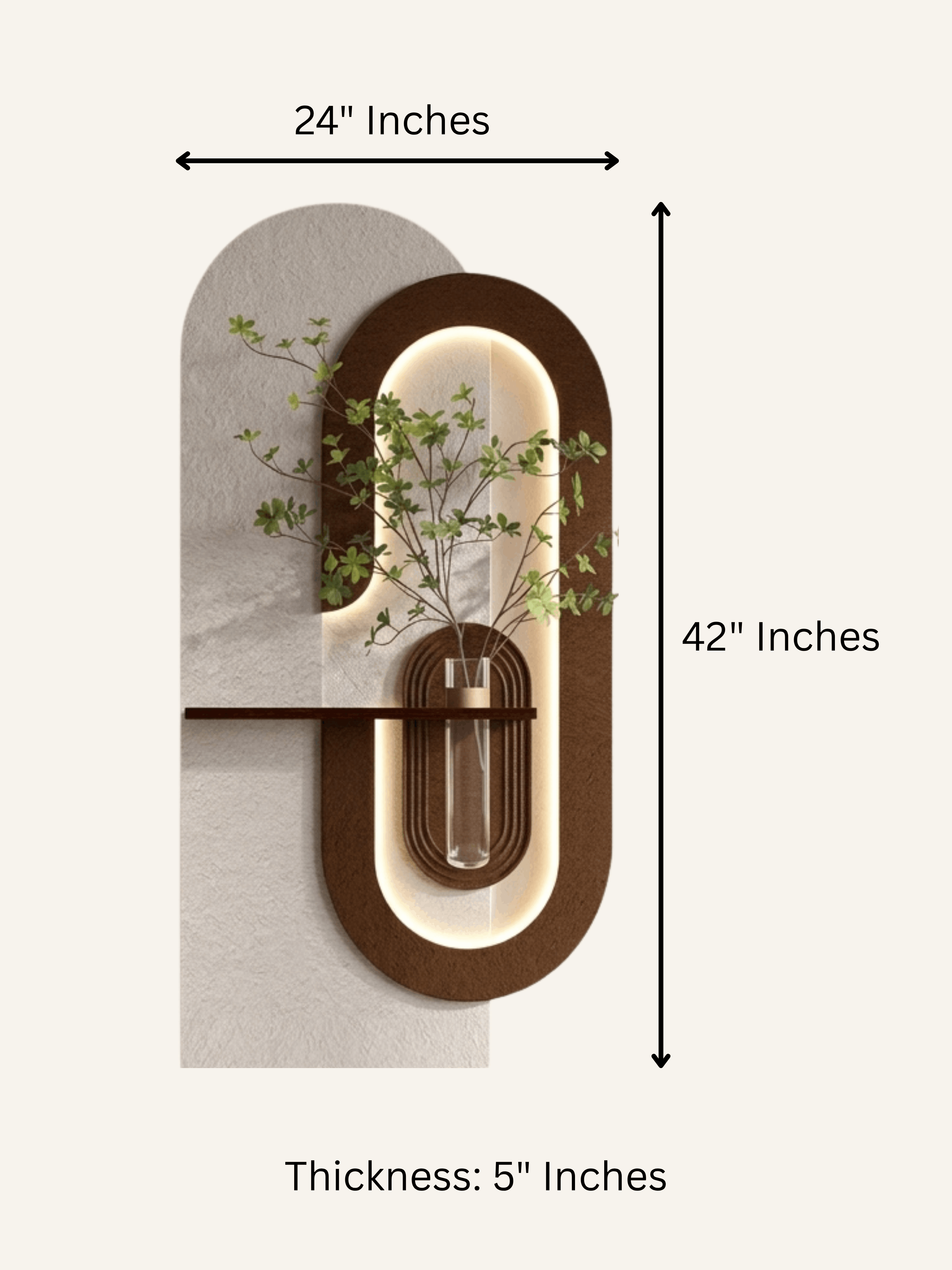 Breln LED Wall Decor Brown