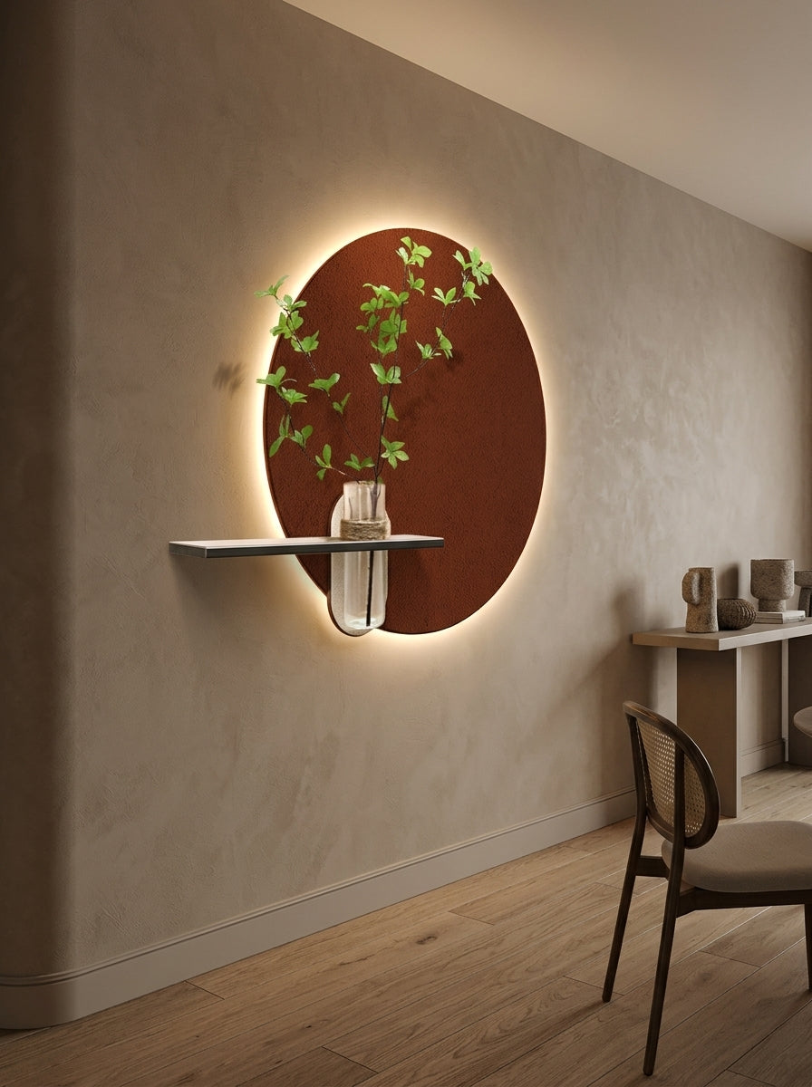Nyrox LED Wall Decor Maroon